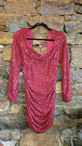 Red Sequin Dress