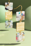 Acetate Square Drop Earrings