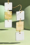 Acetate Square Drop Earrings