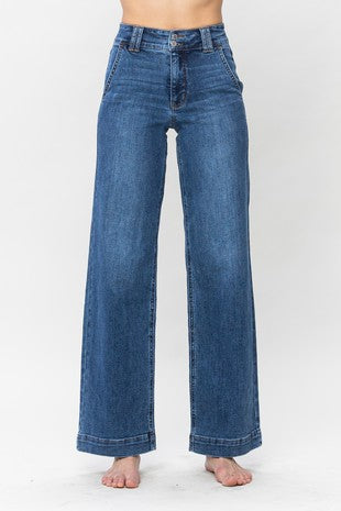 Judy Blue Double Button Wide Leg