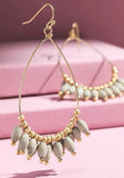 Wood Bead Drop Earrings