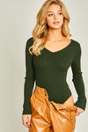 Ribbed Long Sleeve Bodysuit