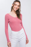 Ribbed Long Sleeve Bodysuit