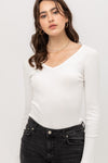 Ribbed Long Sleeve Bodysuit