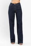 Judy Blue HW Front Seam & Dart Detail Wide Leg