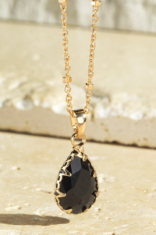 Tear Drop Glass Necklace