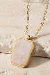 Semi-Precious Stone Charm Necklace