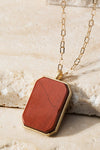 Semi-Precious Stone Charm Necklace