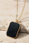 Semi-Precious Stone Charm Necklace