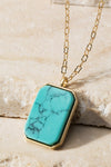 Semi-Precious Stone Charm Necklace