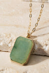 Semi-Precious Stone Charm Necklace