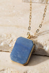 Semi-Precious Stone Charm Necklace