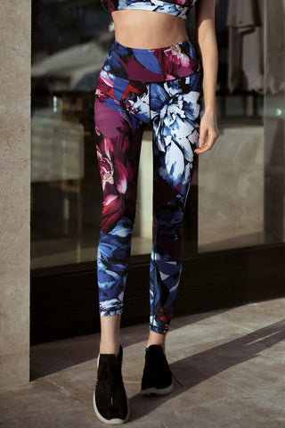 Floral Strokes Yoga Activewear Leggings