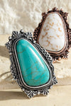 Natural Stone Cuff Ring
