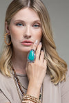 Natural Stone Cuff Ring