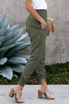 Pleated Banded Pants