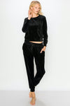 Velour sweatshirt and joggers - 2 pieces