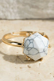 Faceted Natural Stone Ring