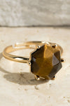 Faceted Natural Stone Ring