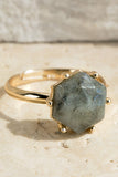Faceted Natural Stone Ring
