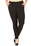 Plus Zipper Pocket Treggings