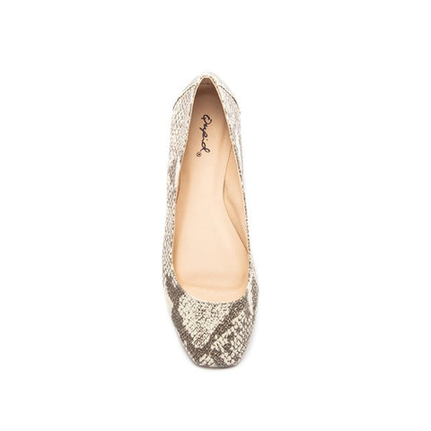 Snakeskin Print Ballet Flats