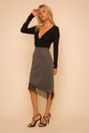 Eyelash Lace Asymmetrical Skirt
