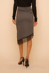 Eyelash Lace Asymmetrical Skirt