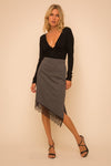 Eyelash Lace Asymmetrical Skirt