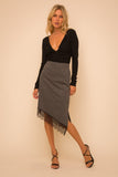 Eyelash Lace Asymmetrical Skirt