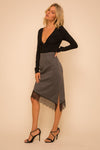 Eyelash Lace Asymmetrical Skirt