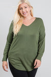 Laced Back Sweater -Olive