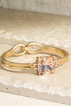 Crystal Matte Metal Hinge Bracelet