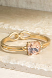 Crystal Matte Metal Hinge Bracelet
