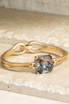 Crystal Matte Metal Hinge Bracelet