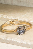 Crystal Matte Metal Hinge Bracelet
