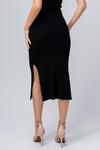 Rib Knit Midi Skirt