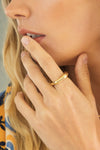 Brass Bold Pentagon Ring