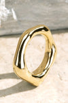 Brass Bold Pentagon Ring