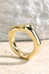 Brass Bold Pentagon Ring