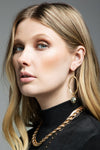 Tear Drop Semi-Precious Stone Drop Hoops