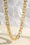 Brass Metal Link Necklace