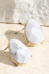 Semi-Precious Tear Drop Earrings