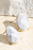 Semi-Precious Tear Drop Earrings