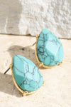Semi-Precious Tear Drop Earrings