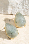 Semi-Precious Tear Drop Earrings
