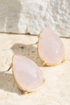 Semi-Precious Tear Drop Earrings
