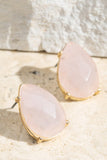 Semi-Precious Tear Drop Earrings