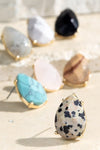 Semi-Precious Tear Drop Earrings