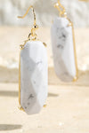 Semi-Precious Stone Dangle Drop Earrings